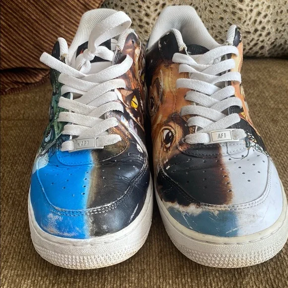 Nike Air Force One Michael Jackson Thriller Bad. Custom Hand Painted. Men’s 10.5 - Picture 4 of 13